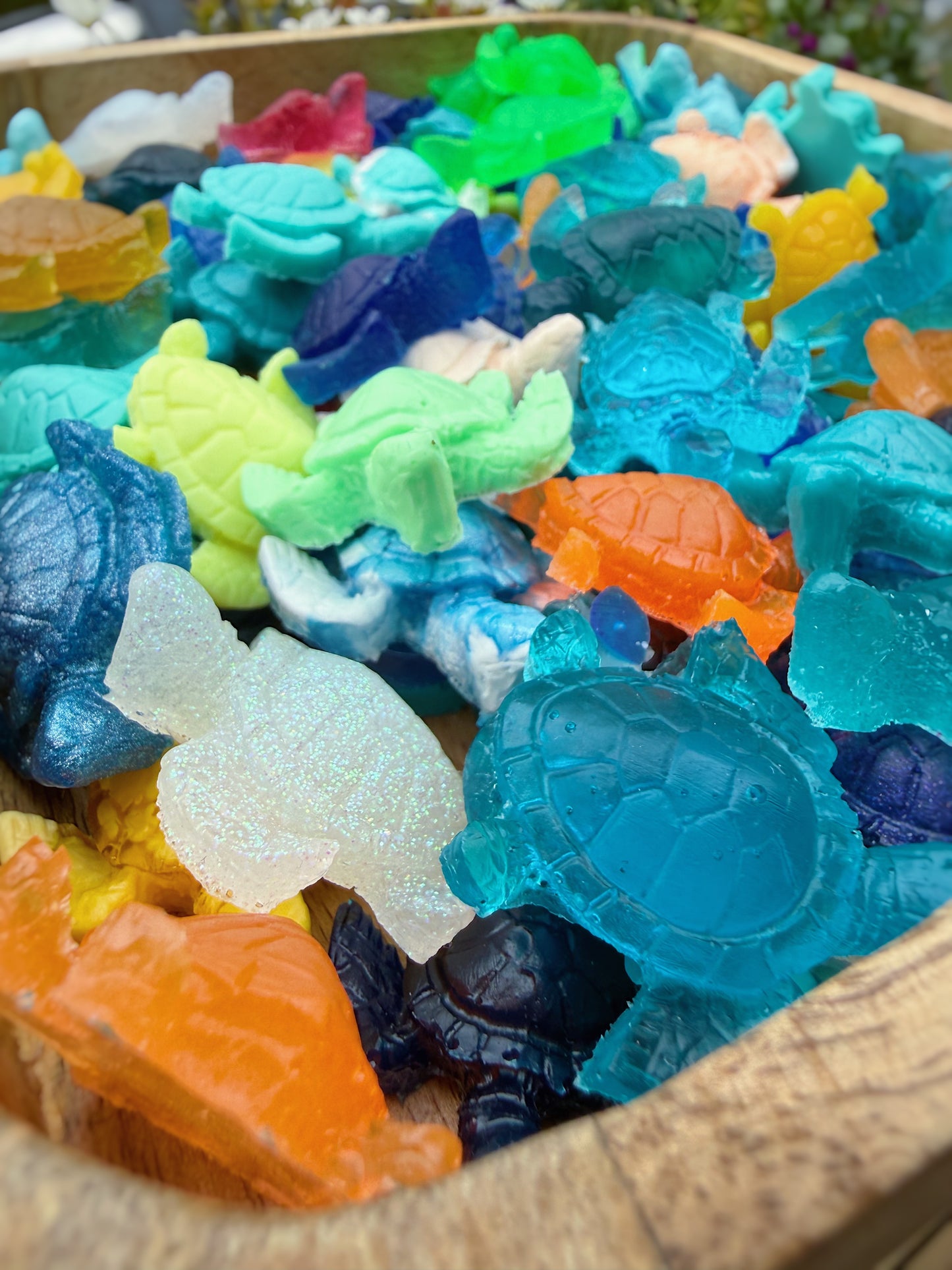 3er Set bunte Mini Schildkröten – handgemacht | Spende an Turtle Foundation