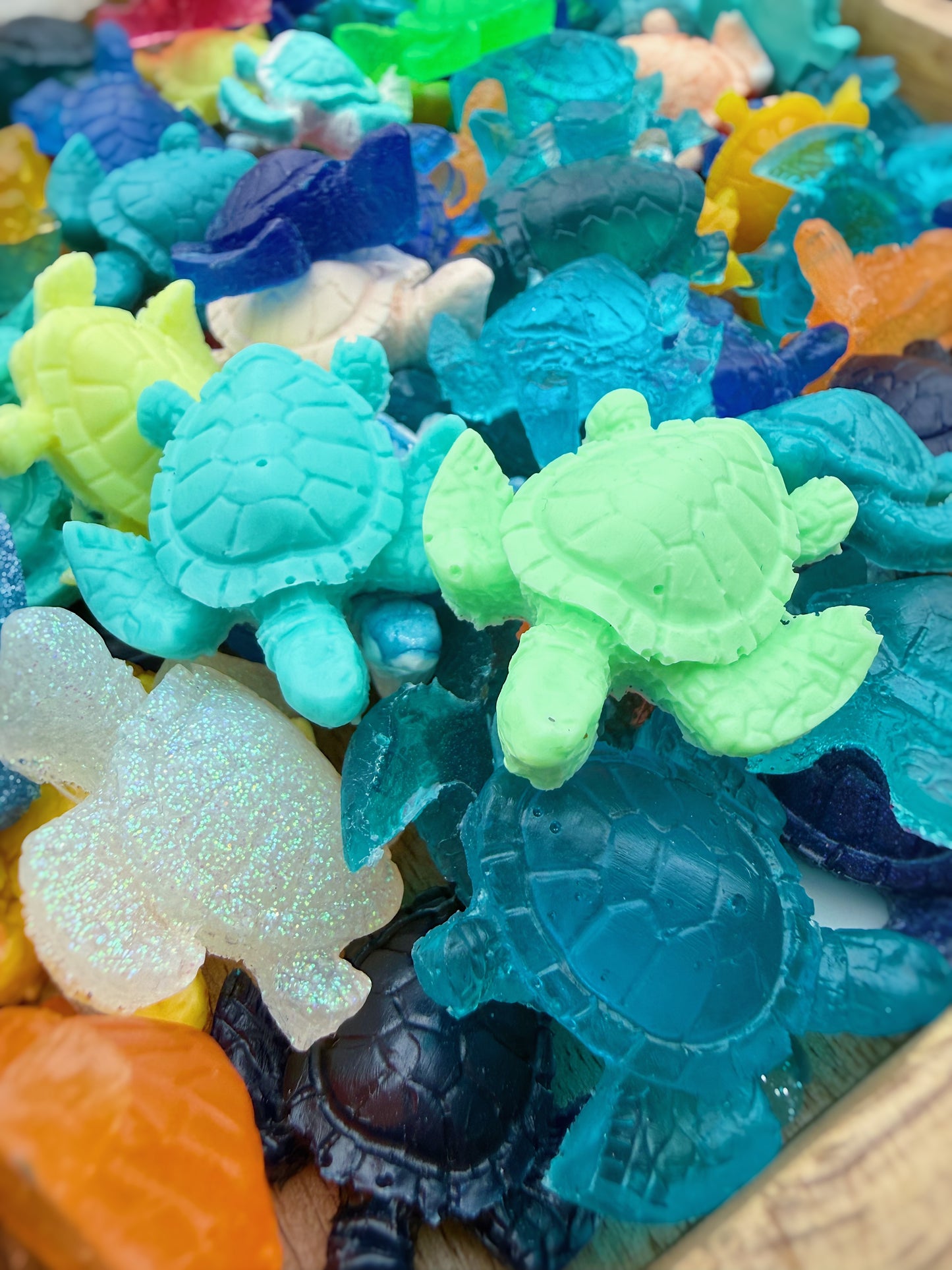 3er Set bunte Mini Schildkröten – handgemacht | Spende an Turtle Foundation