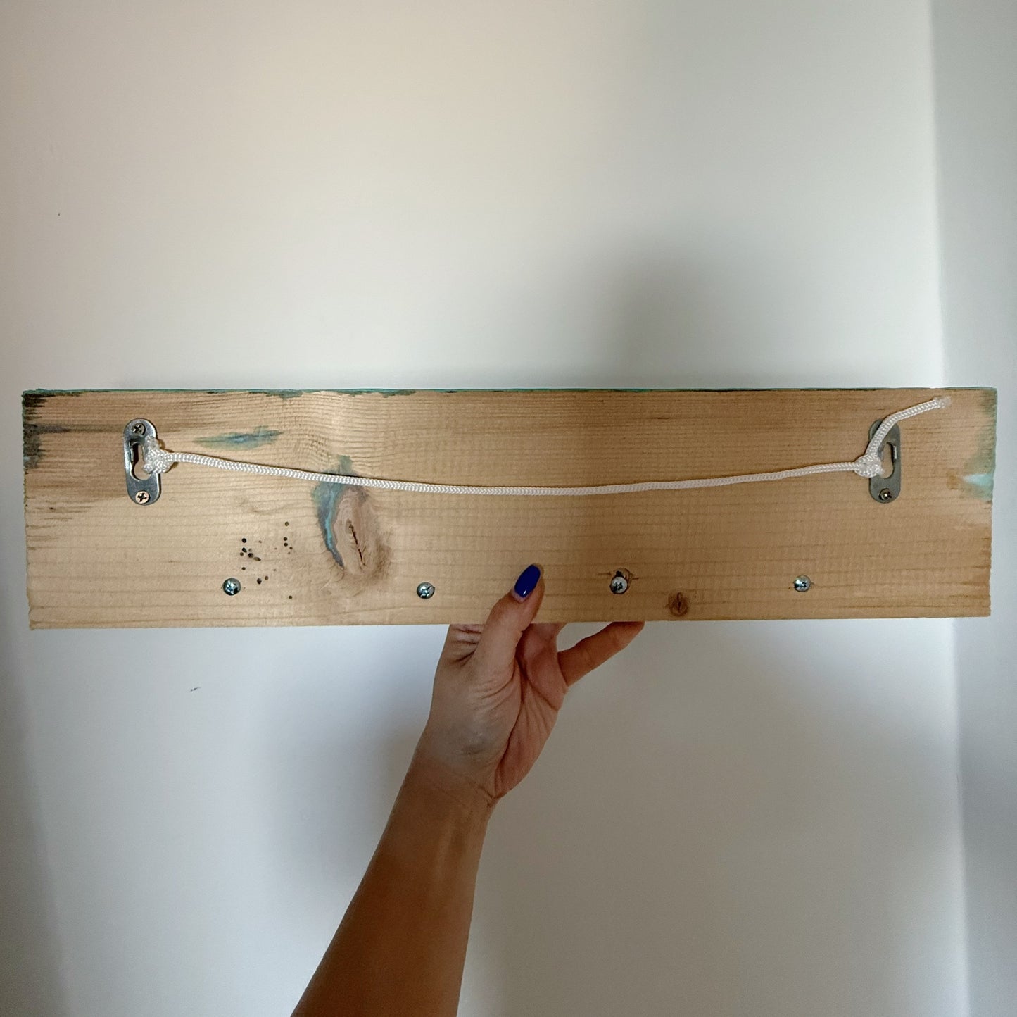 Wandgarderobe „Ocean Wave“ – Holz & Harz | 50 cm | 4 Haken